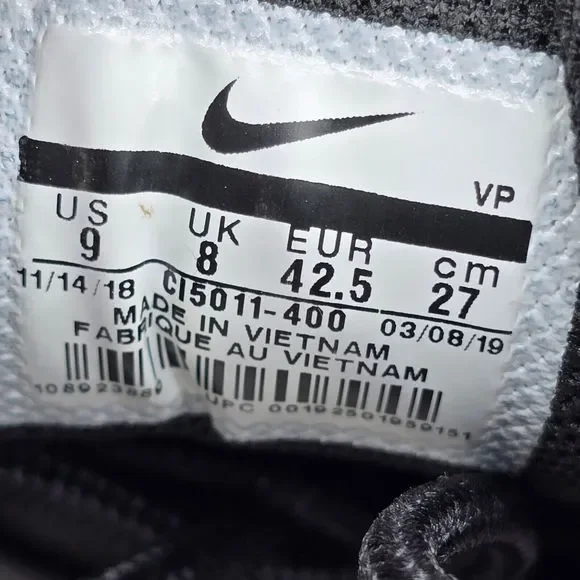 Nike Air Max 97 Shoes Men's 9 Royal Blue Black Lace Up Low Top Athletic Sneakers - Picture 9 of 9